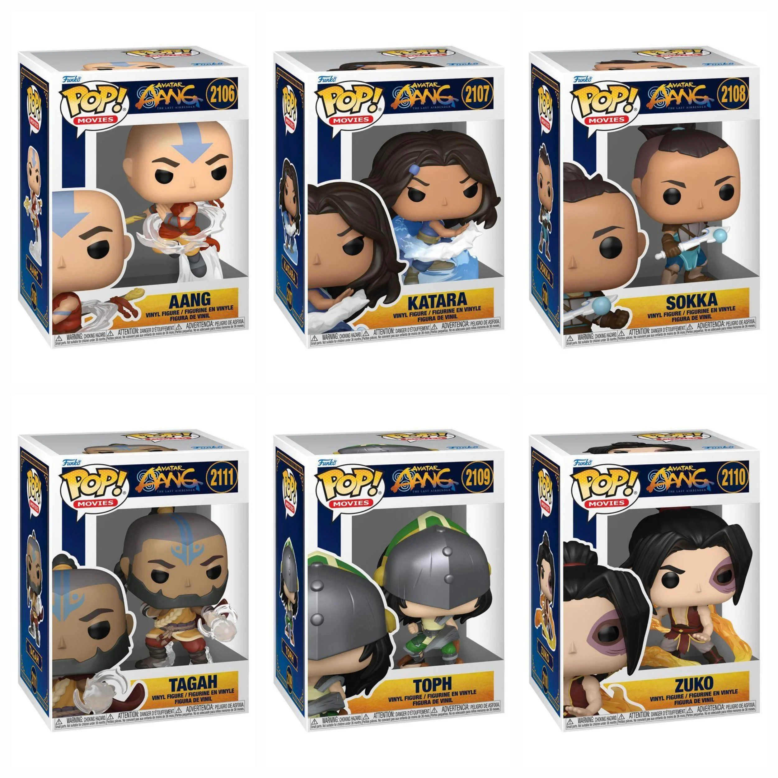 Funko Avatar Aang: The Last Airbender – 6 X Pop Bundle PRE-ORDER ETA SEPT