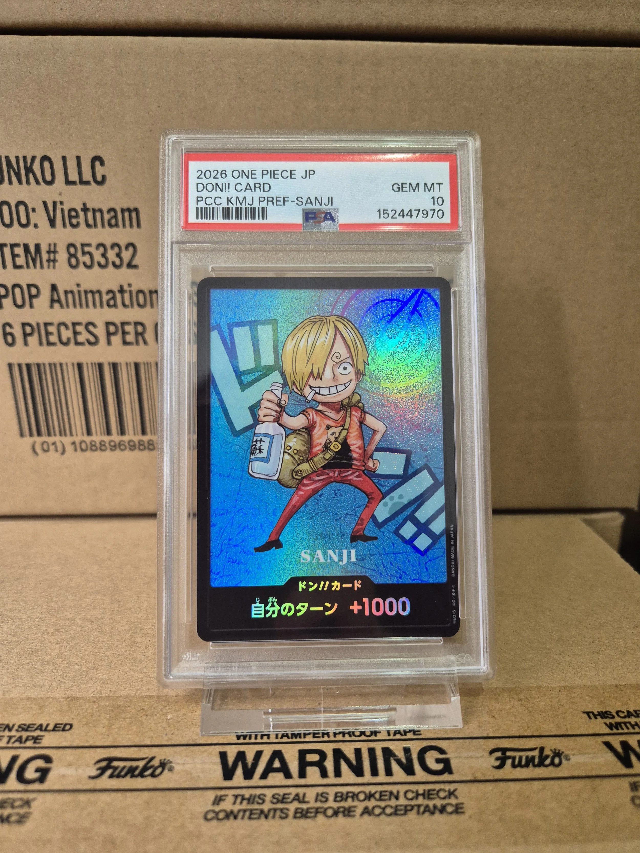 DON! Card Sanji Premium Card Collection Kumamoto ONE PIECE Card Japanese PSA 10