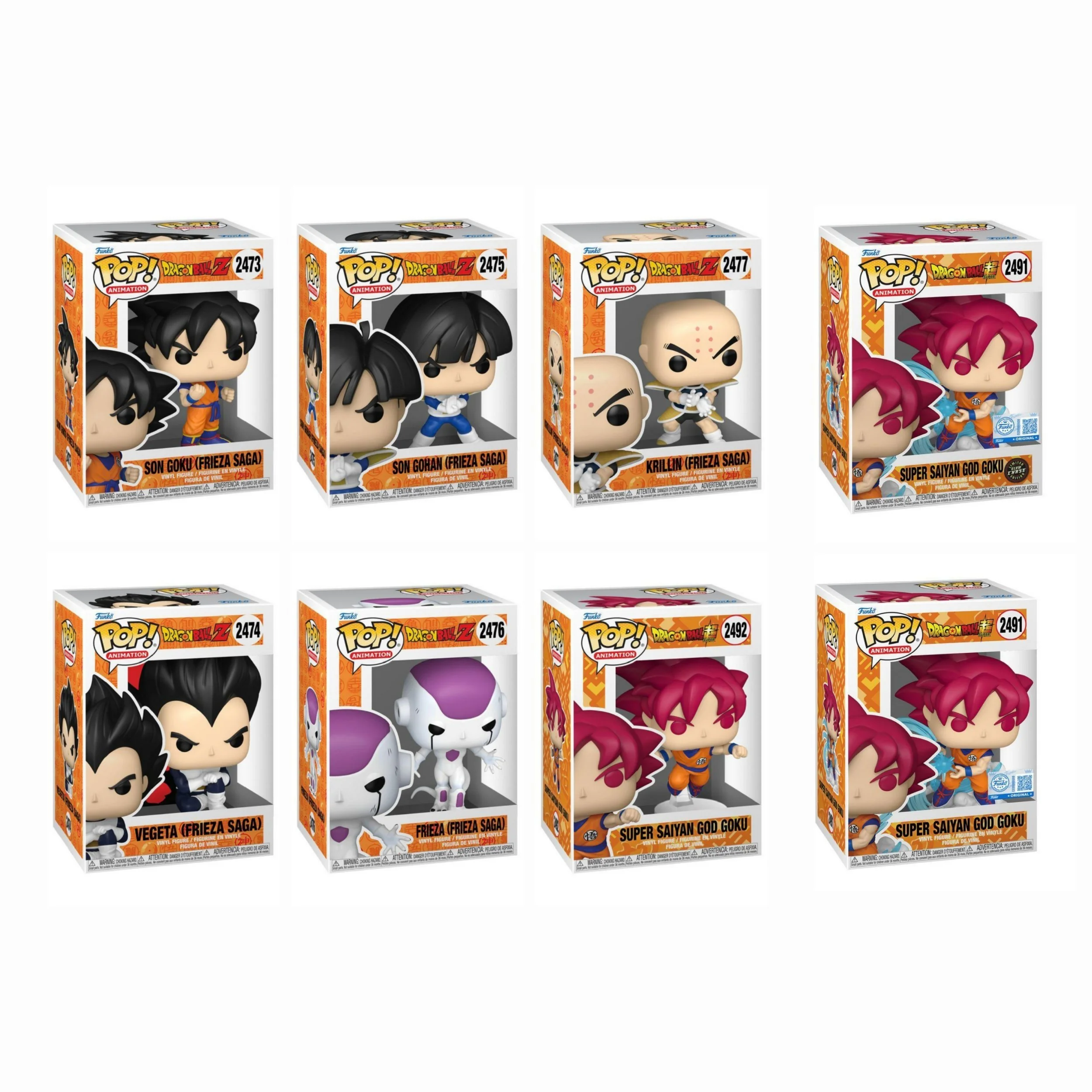 Dragon Ball Z – 8 X Pop! Bundle Including GOKU SSG chase PRE-ORDER SEPT