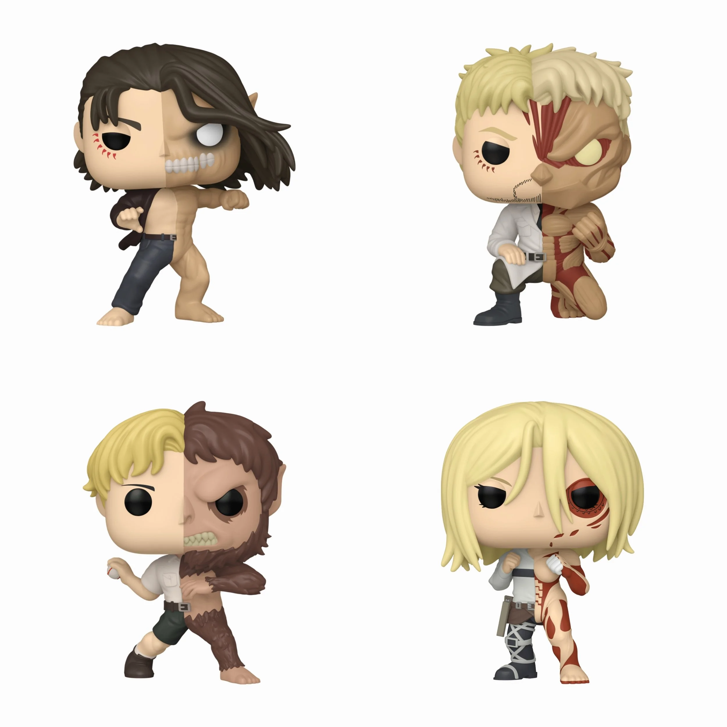 Attack on Titan – 4 X Pop Bundle Eren/Zeke/Reiner/Annie PRE-ORDER ETA NOV
