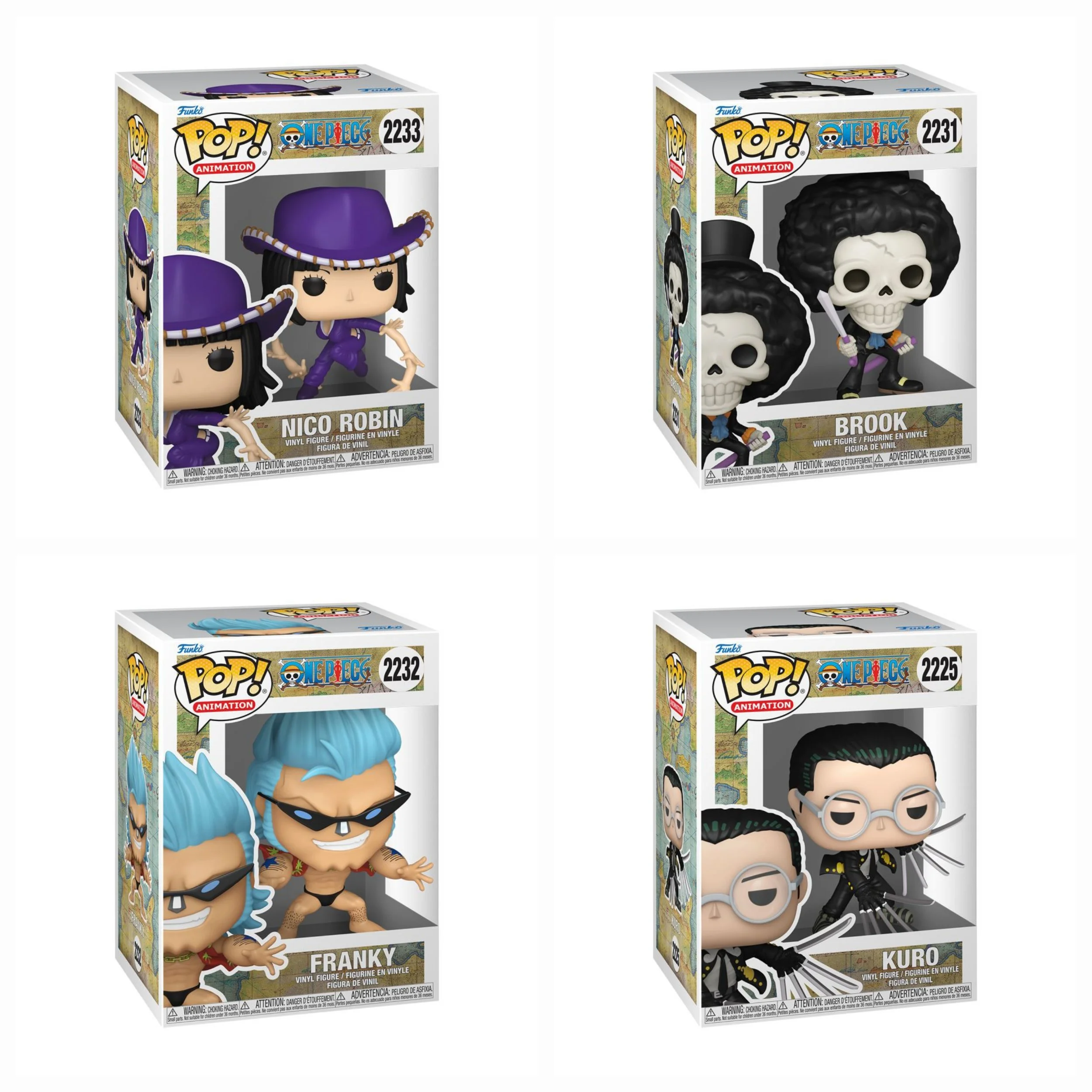 One Piece - Nico Robin/Brook/Franky/Kuro 4 X Pop! Bundle PRE-ORDER ETA MAR