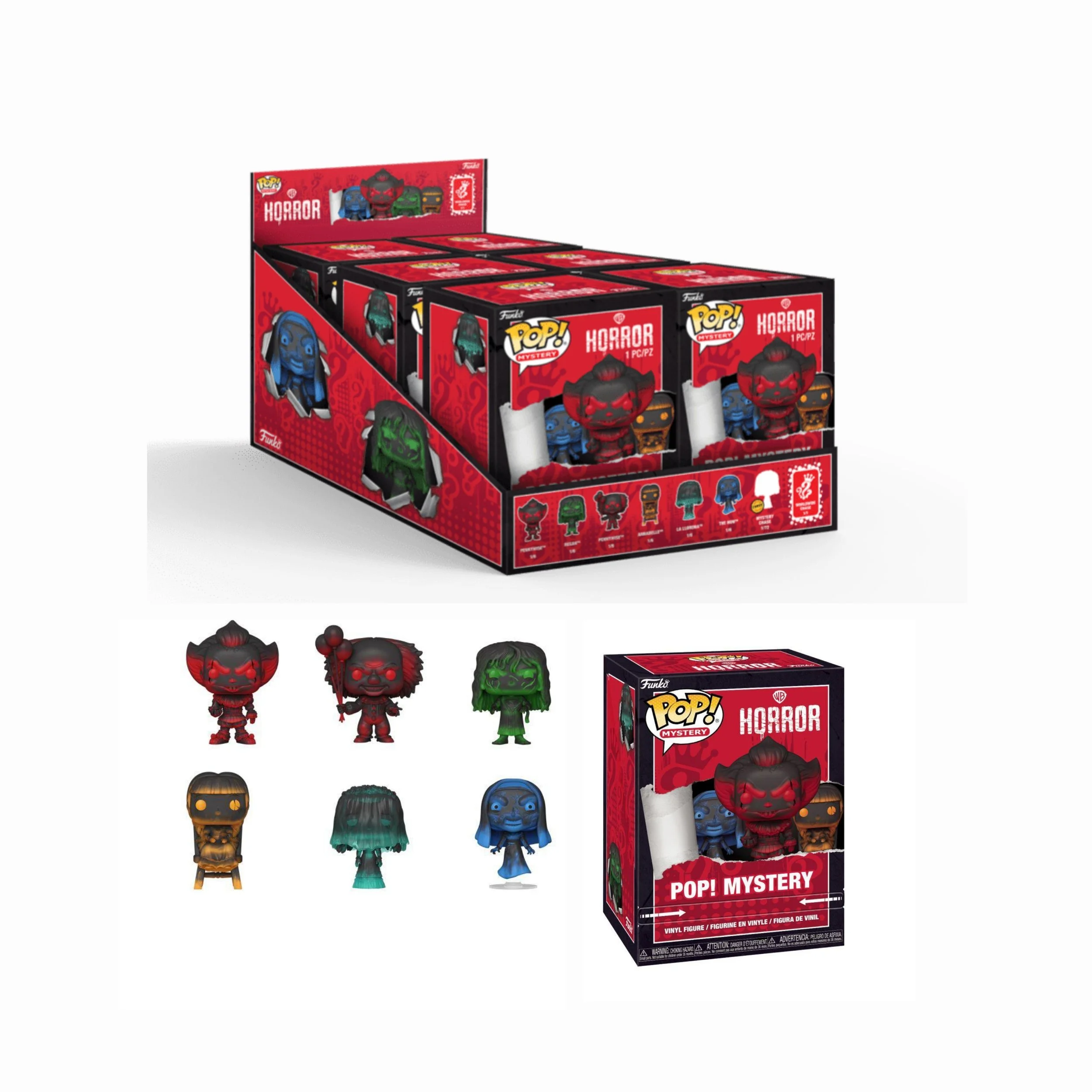 Warner Bros: Horror – Mystery Pop! Blind Box (Display Of 6) PRE-ORDER ETA OCT