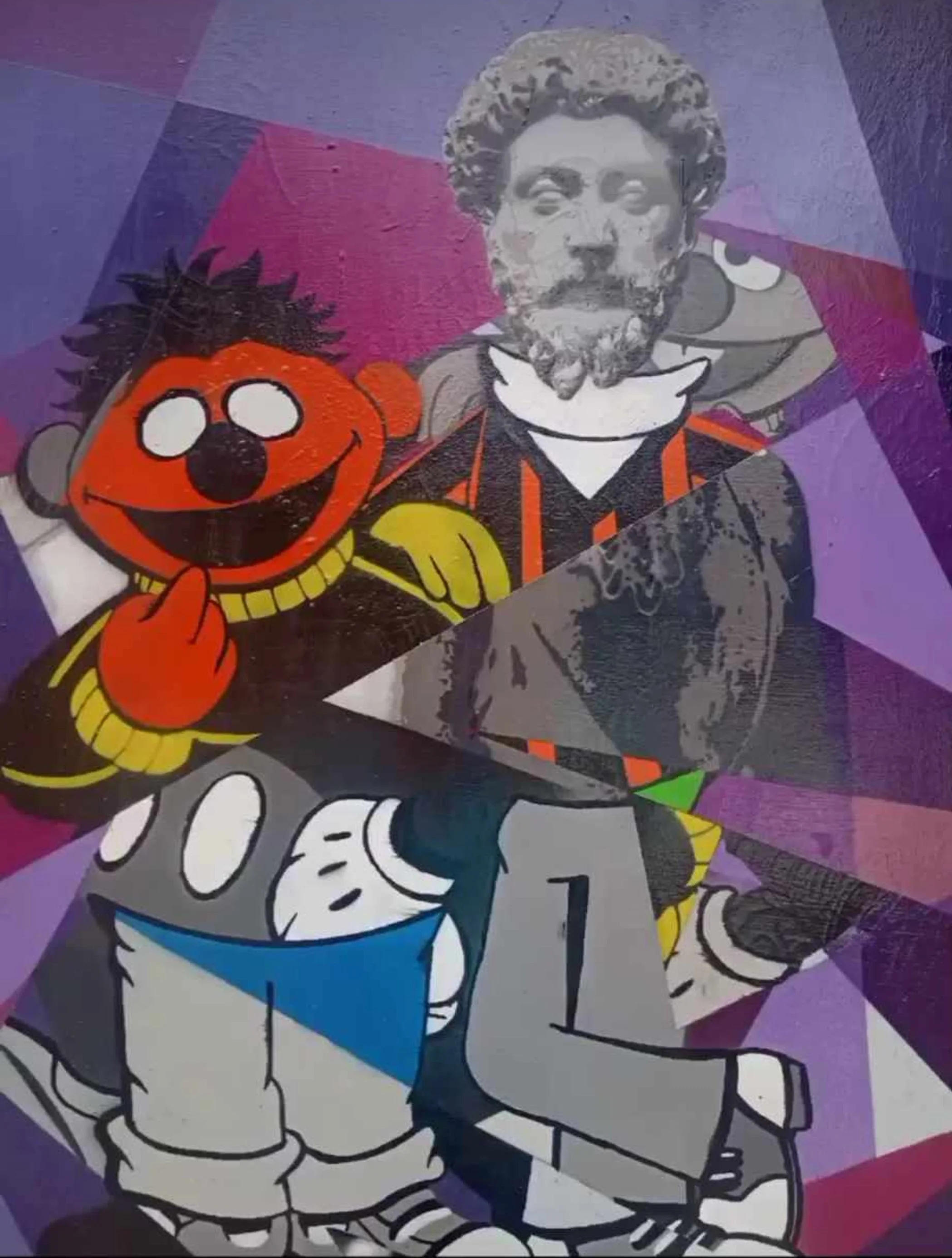 Role models II, 2023, Spraypaint on canvas - 70 x 90 cm