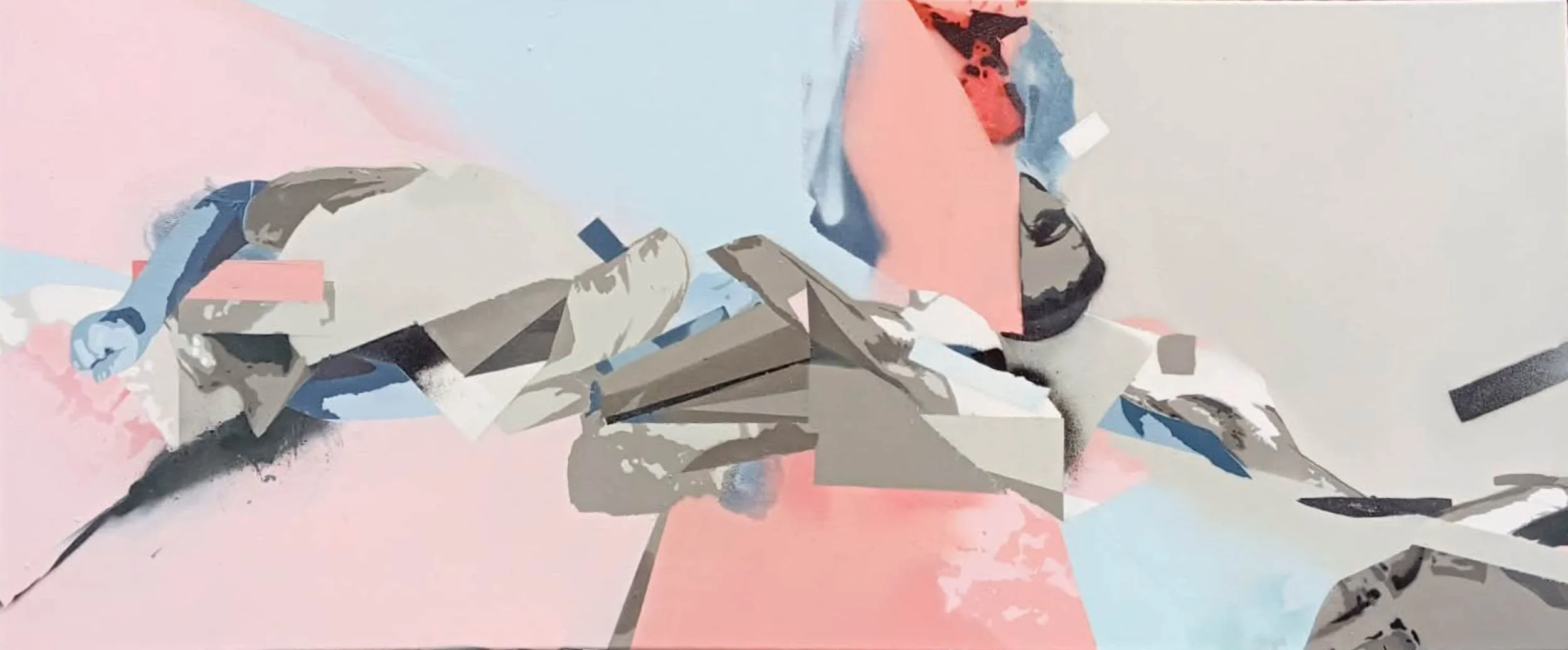 Synthese I, 2026, Spraypaint on canvas - 120 x 50 cm