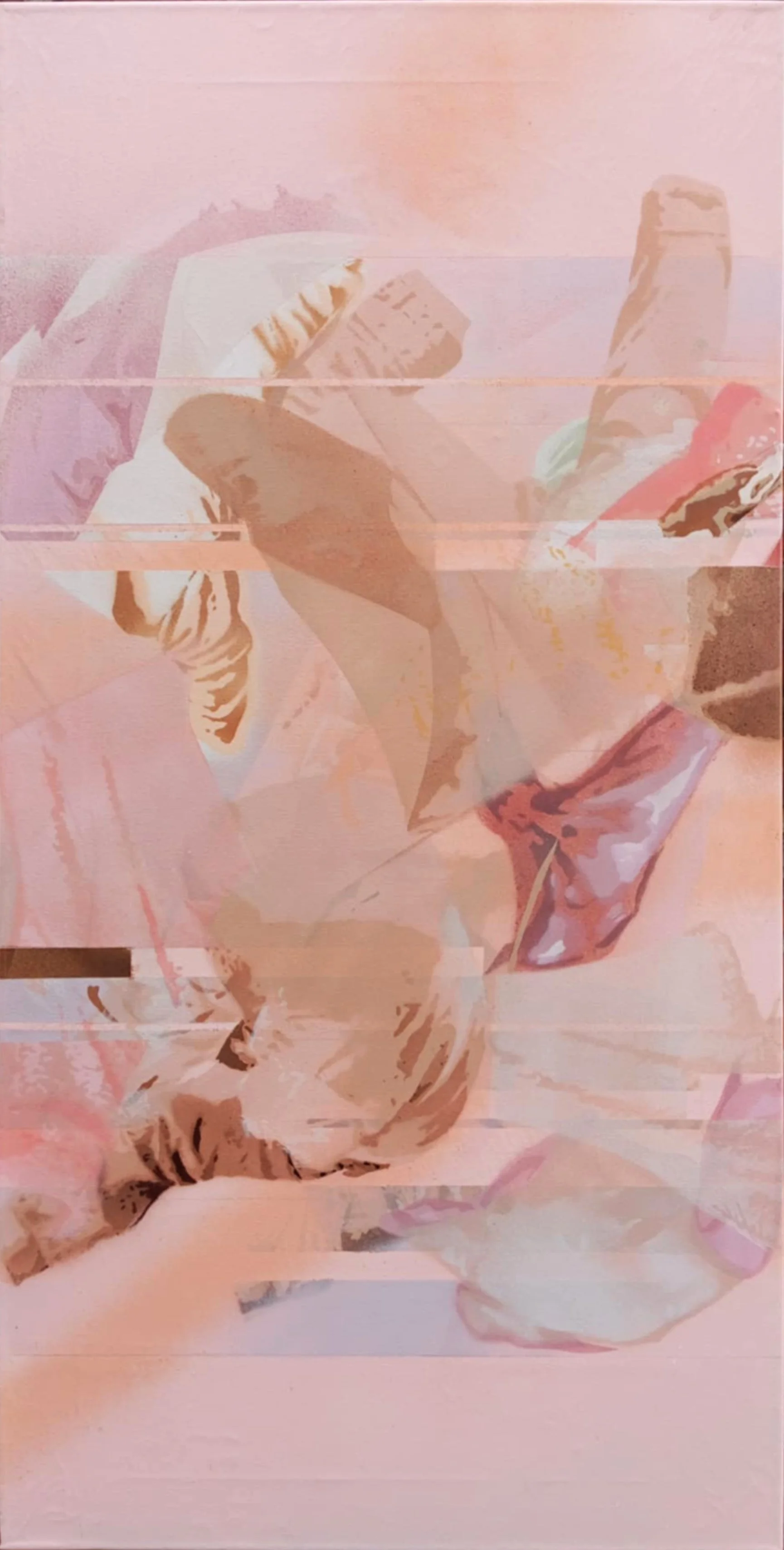 Metamorphose I, 2026, spraypaint on canvas - 50 x 100 cm