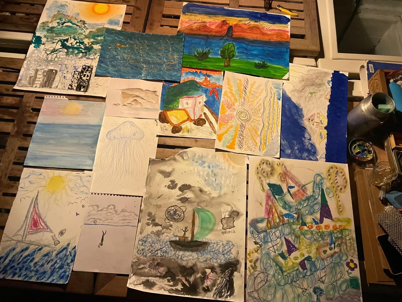 Sketch at Sea finished paintings