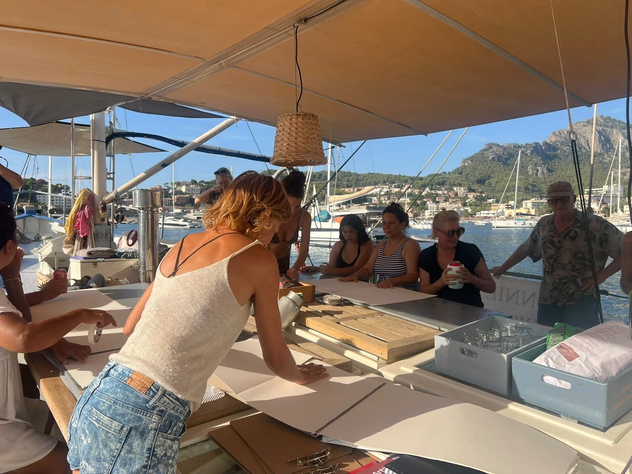 Sketch at Sea guests drawing Port de Sóller