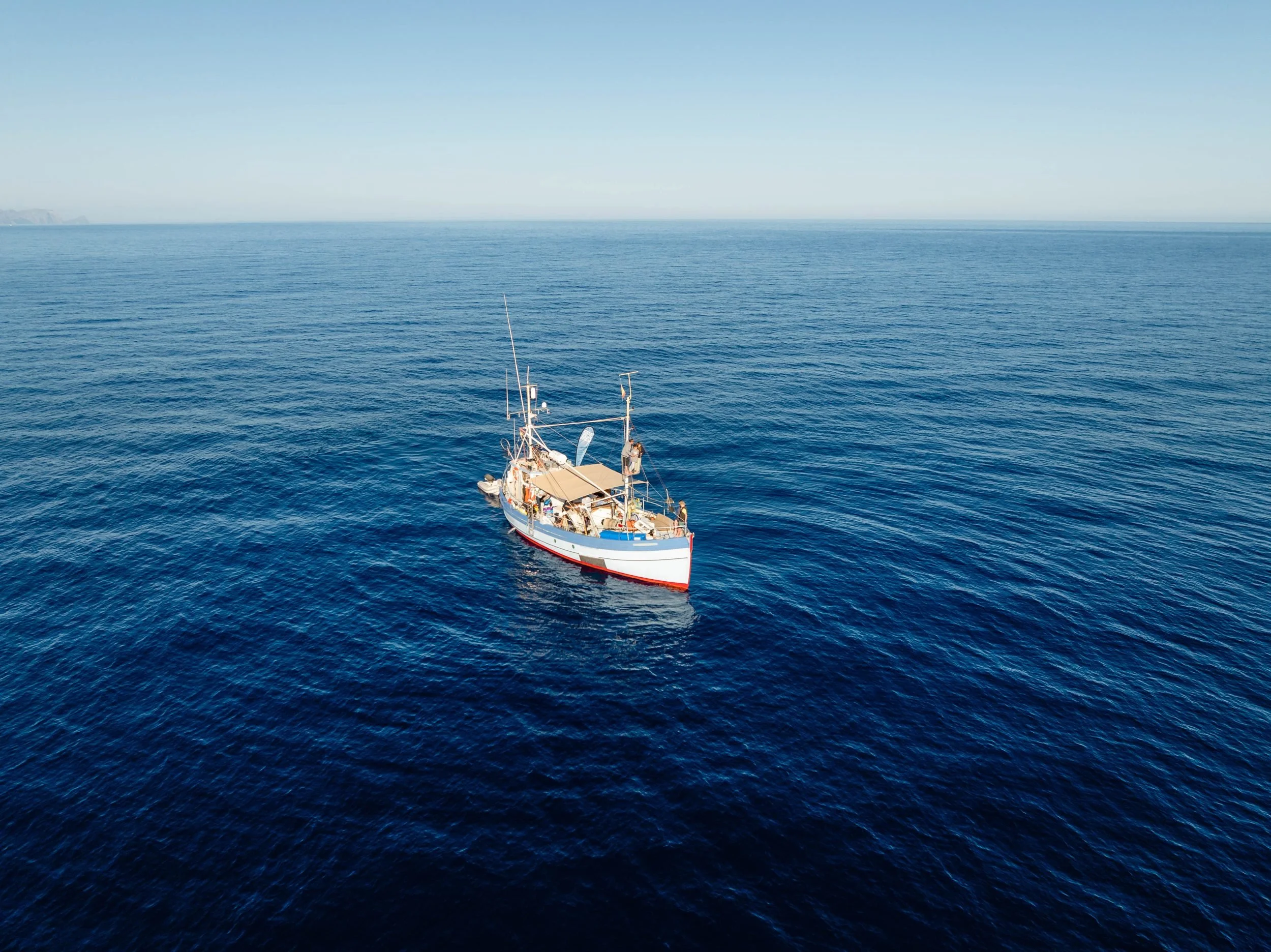 Drone view Bonnie Lass deep blue sea