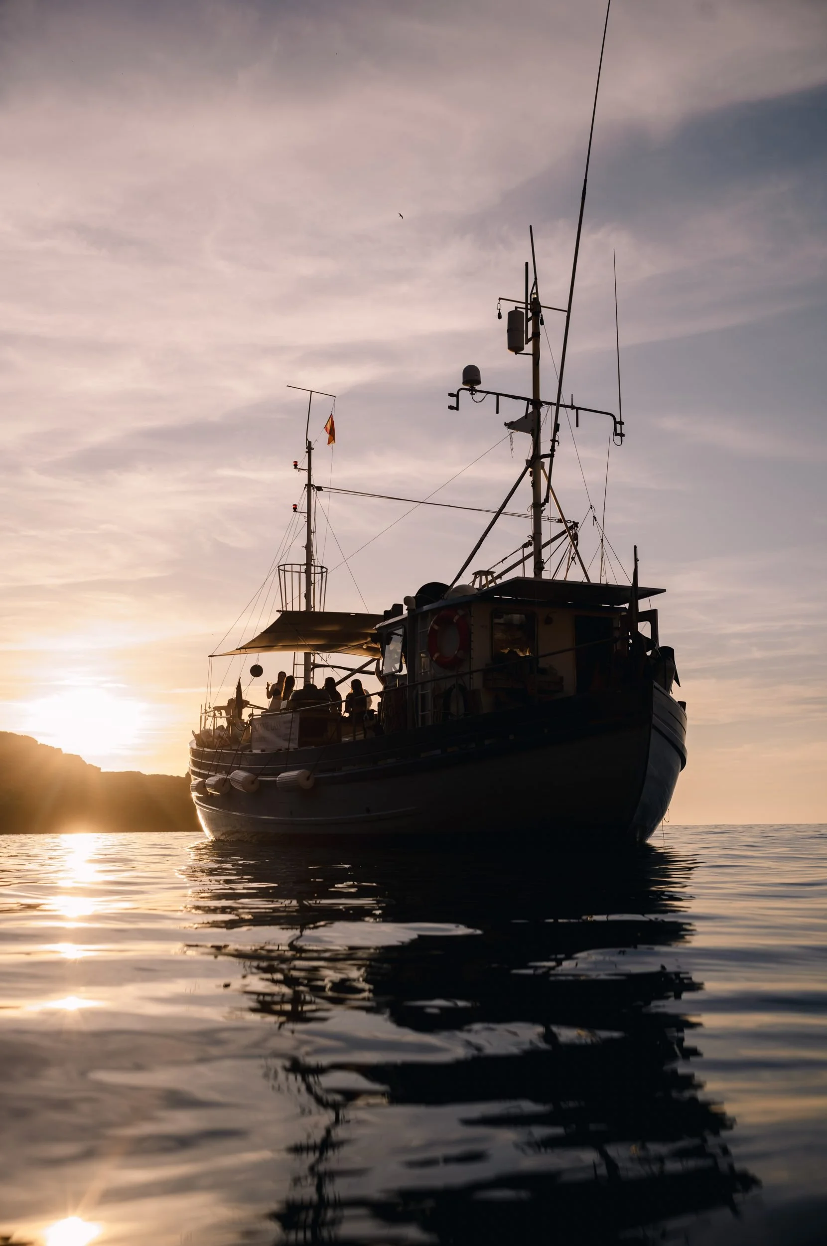Bonnie Lass sunset reflection Tramuntana
