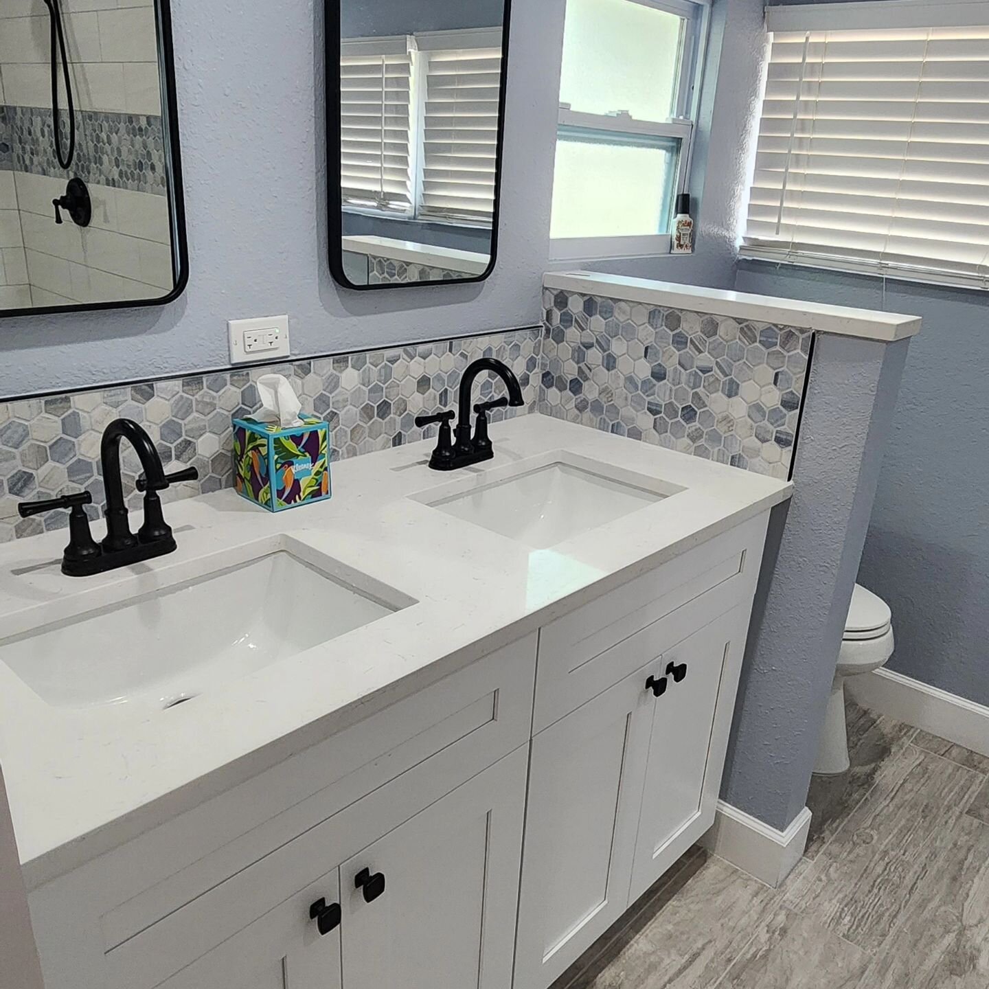 🌟 Check out our latest work! Whether it's cabinets, quartz countertops, wall and floors, painting, or baseboard and trim, we've got you covered! Call or text us at 813-476-1183 to schedule a free estimate. Visit our website at www.familyfirst365.com