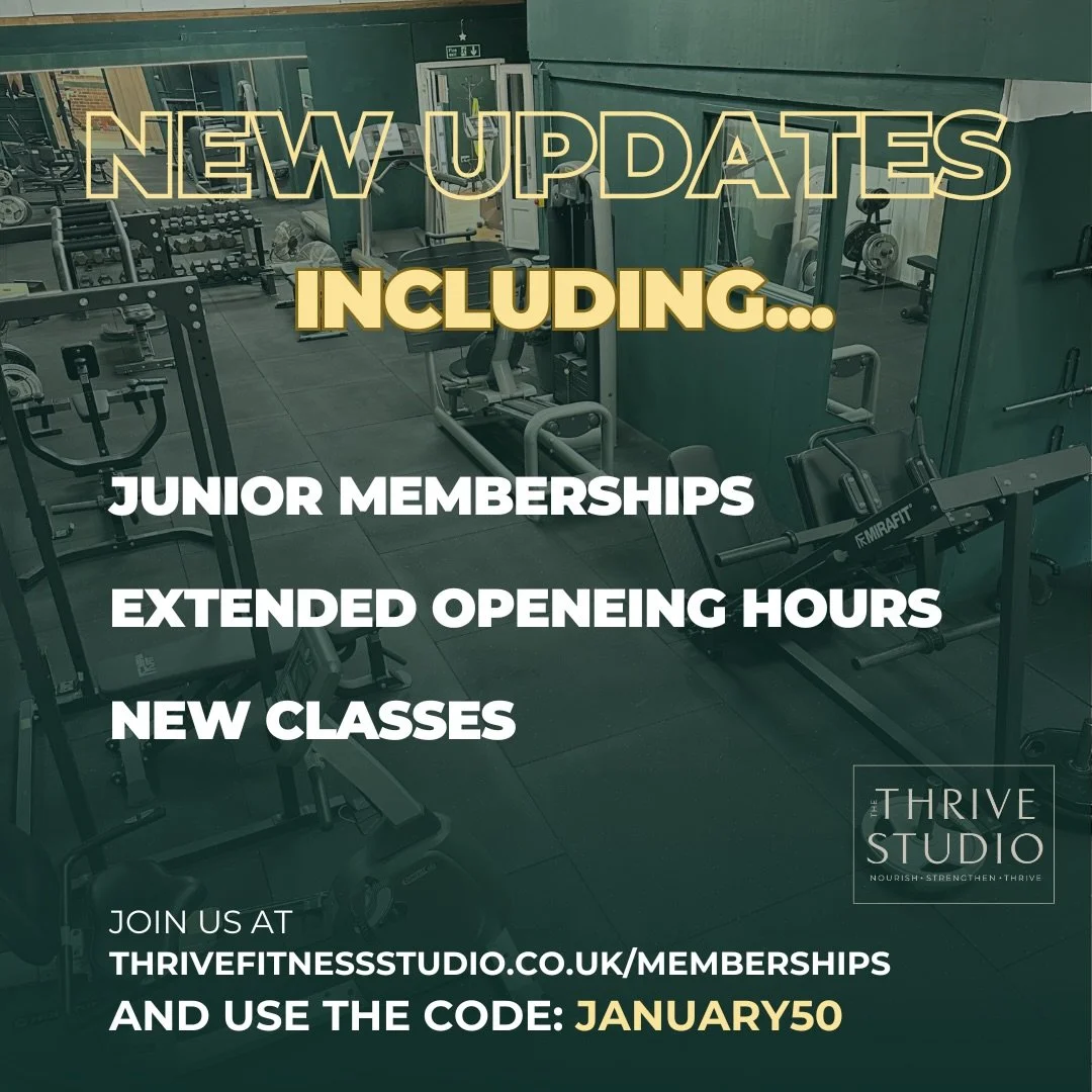 Did you see our new updates at Thrive?

Junior Memberships 🤩 New Classes 💪🏻 Longer Opening Hours 🙌🏼

We&rsquo;re now open 
Monday- Friday 6am-9pm
Saturdays 7:30am-7:30pm
Sundays 8am-5pm

We also have updated our class timetable including Boxerci