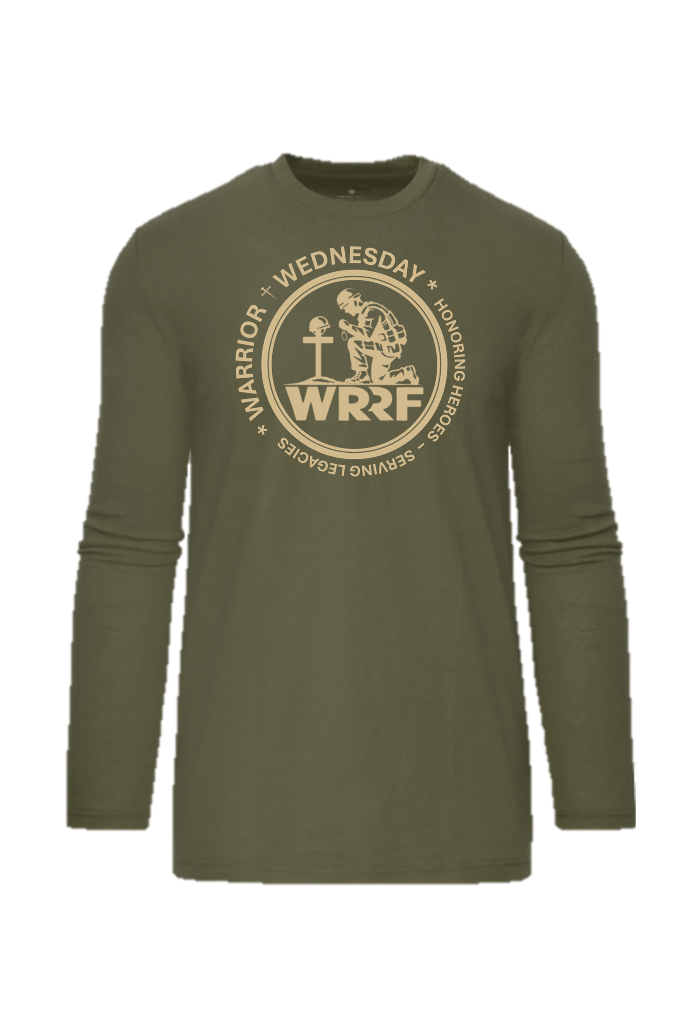 WARRIOR WEDNESDAY LONG SLEEVE T-SHIRT (GREEN/SERPA)
