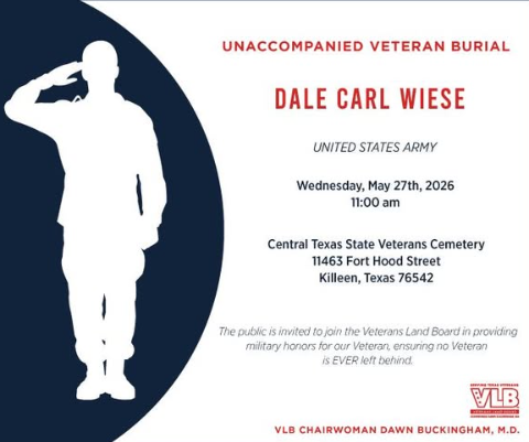 UNACCOMPANIED VETERANS’ BURIAL