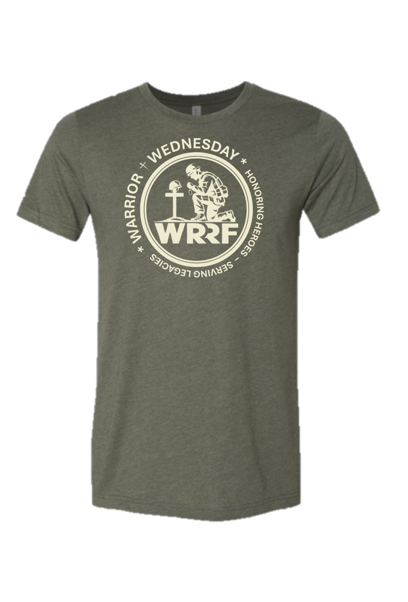 WARRIOR WEDNESDAY SHORT SLEEVE T-SHIRT (GREEN/CORAL)