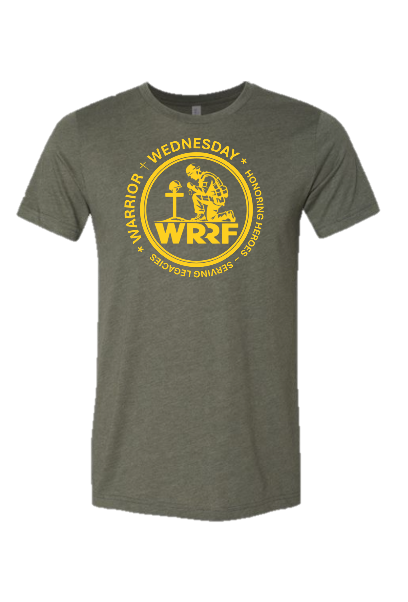 WARRIOR WEDNESDAY SHORT SLEEVE T-SHIRT (GREEN/GOLD)