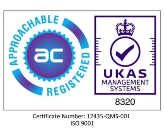 ISO 9001 certified badge
