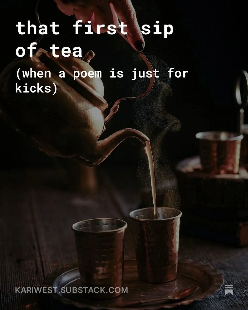 &ldquo;Sometimes, a poem should be ridiculous &amp; fun&hellip;&rdquo;

Link in profile.