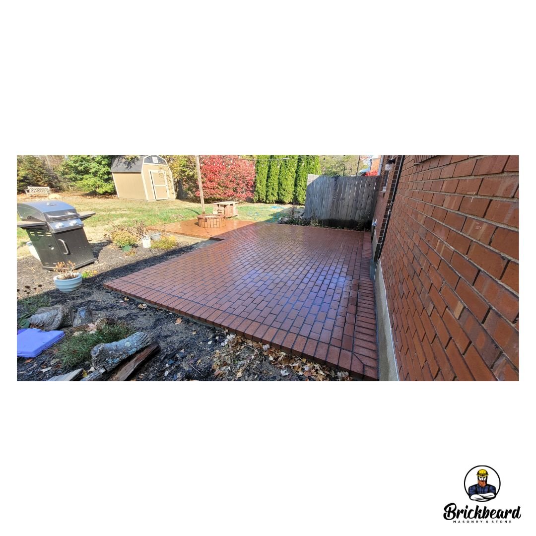 Brick Patio &amp; Fire Pit Installation 