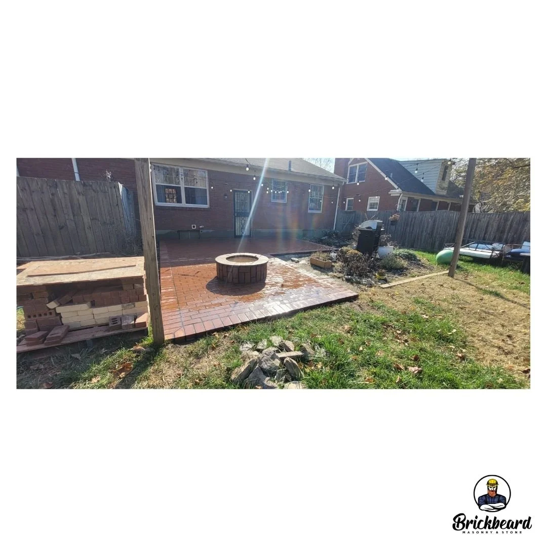 Brick Patio with Firepit