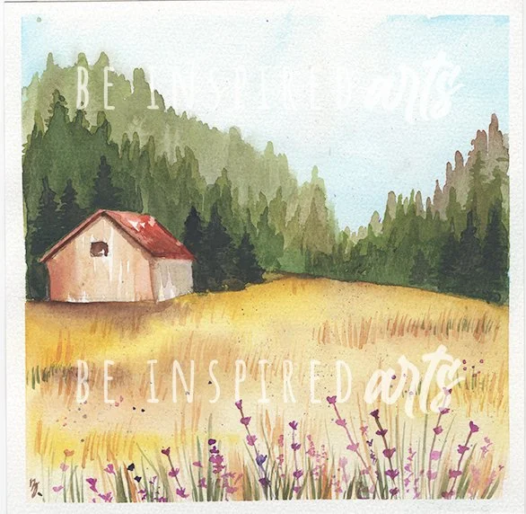 Mountain Cabin, Watercolor, 8x8, 2024