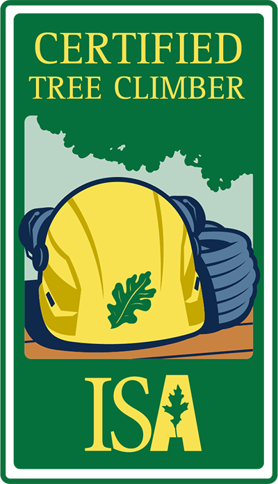 ISA Certified Tree Climber emblem highlighting Martin Tree and Turf Care’s qualified arborists for safe and controlled tree removal services.