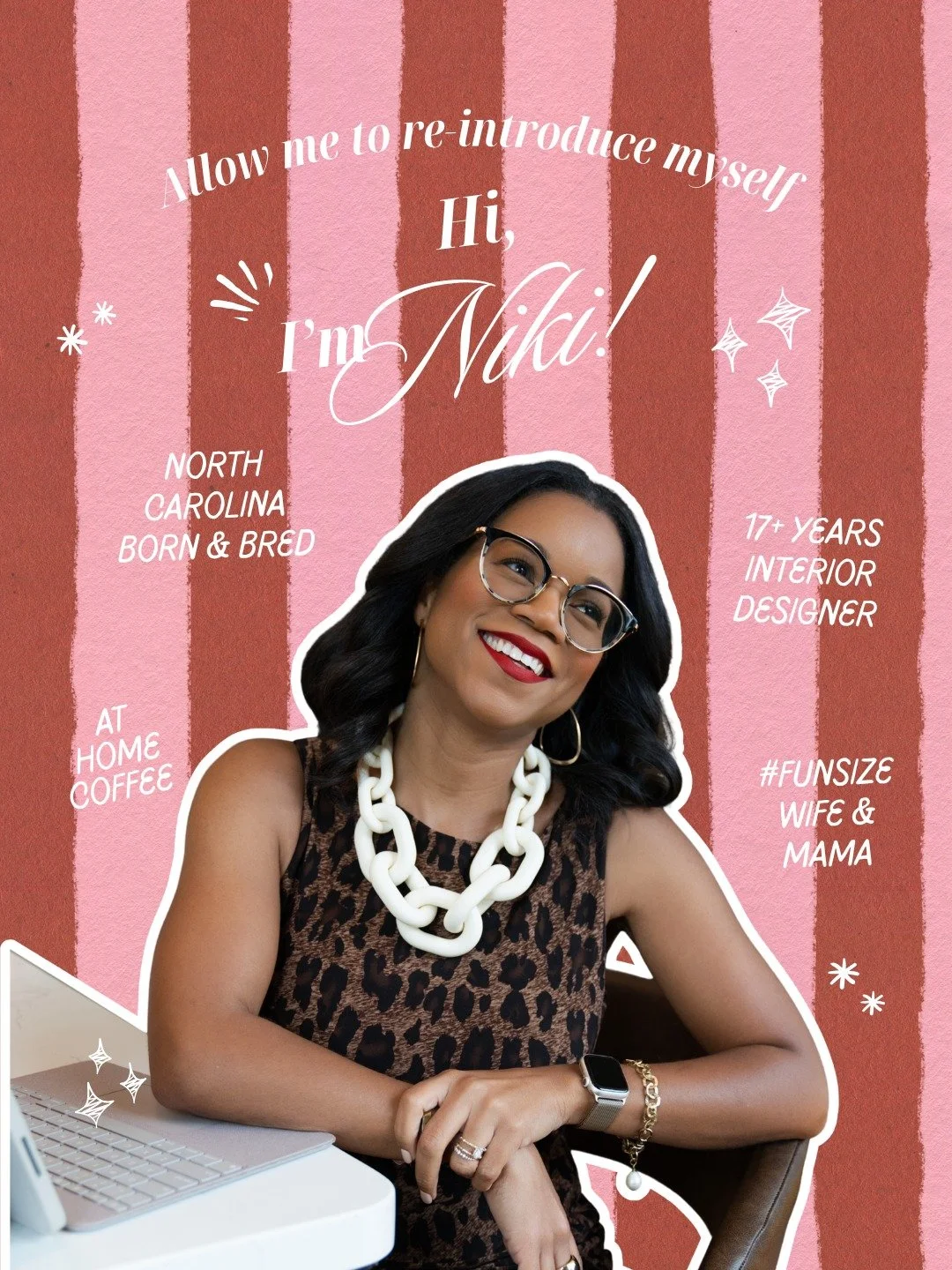 Hi!! 👋🏽 I&rsquo;d like to (re)introduce myself.

My name is Niki &amp; I am a 40+ year old wife &amp; mom living with an autoimmune disease while building a business &amp; family.

Every day, I do my best to stay connected to Him ☝🏽and pour into o