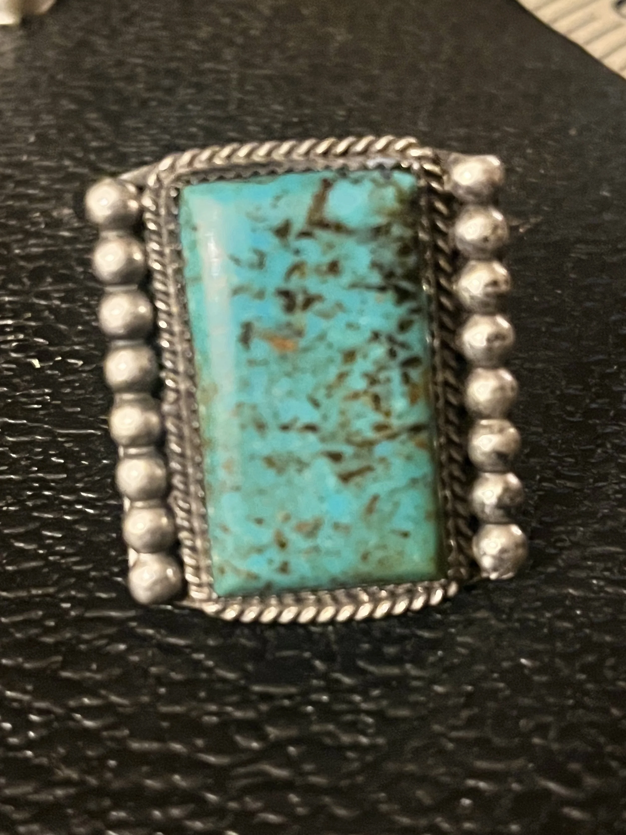 Vintage Native Turquoise Ring size 13