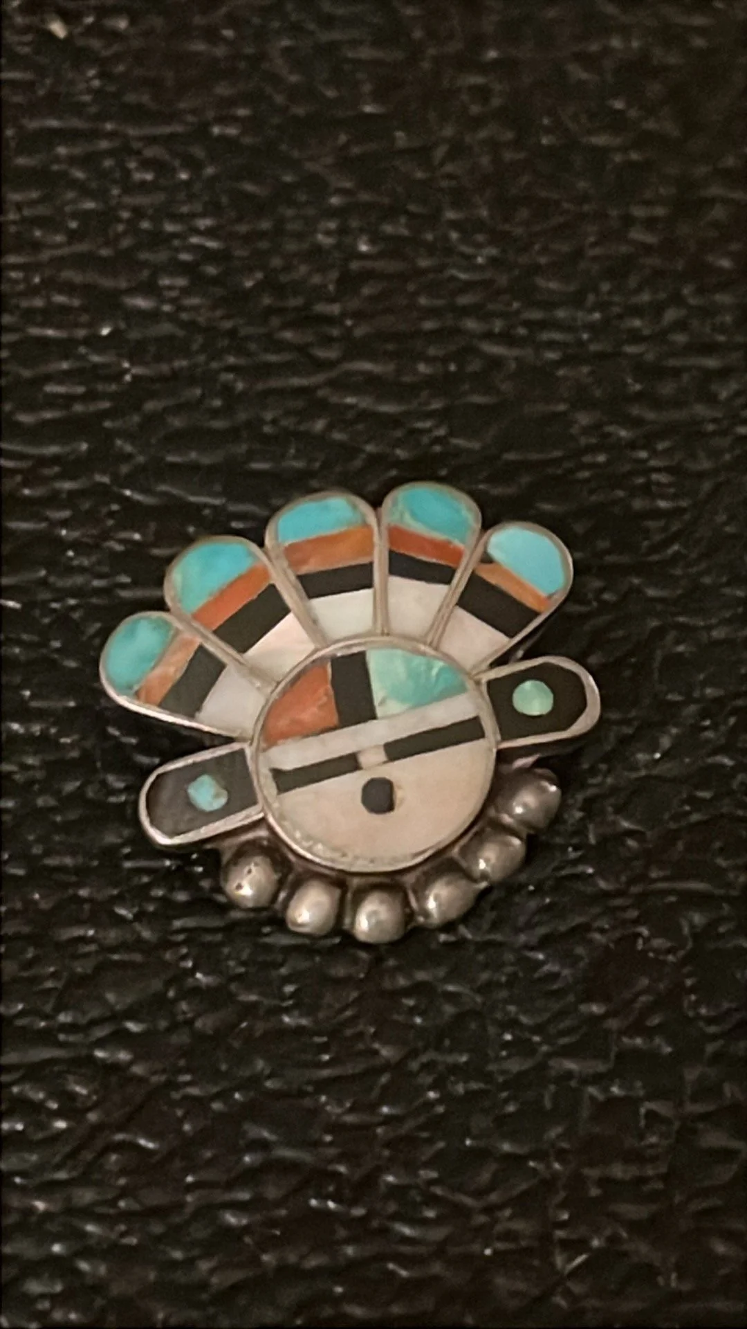 Vintage Zuni Sunface Pin