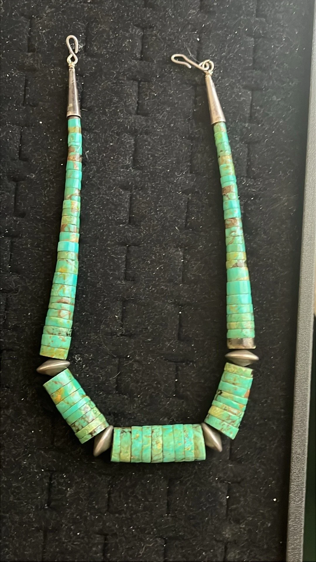 Vintage Native Turquoise and Silver Necklace