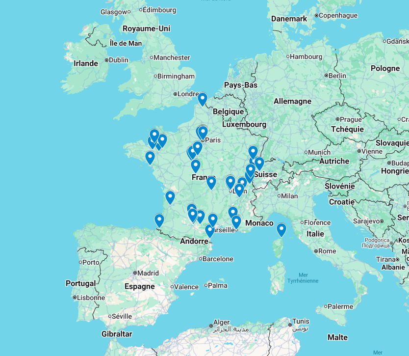 Carte des nos professionnel.les Oncostéo