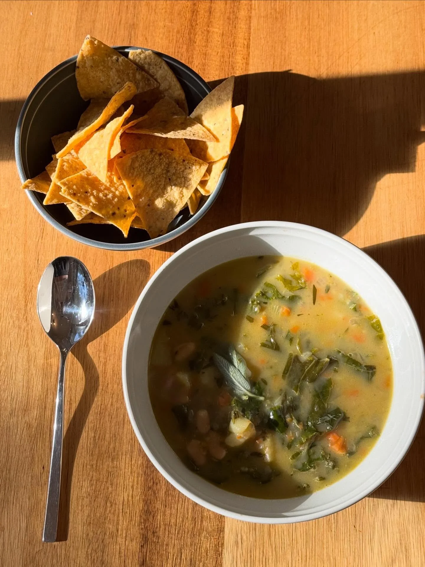 Got a lot of requests for this one! Warm Winter Soup With Lots of Fresh Herbs recipe is live on the blog! Tap link in bio to get cookin&rsquo; 🤍