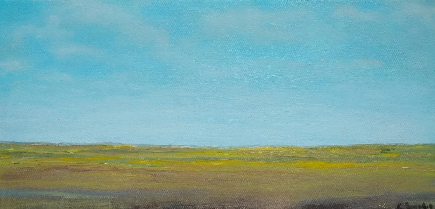 "Abstact plains" oil painting