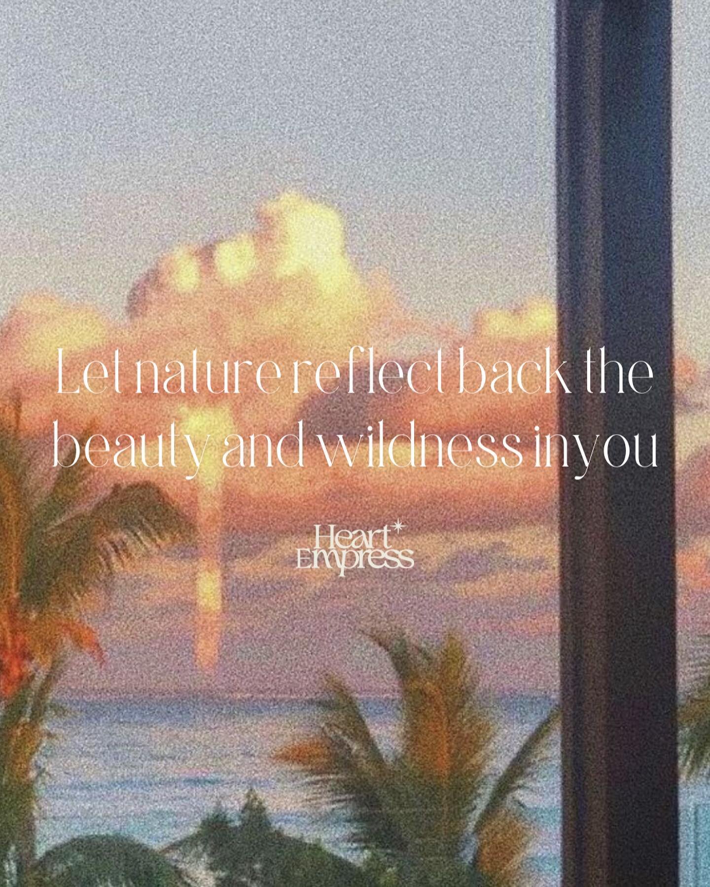 I&rsquo;ve been so inspired by nature 🏝️and by rewilding myself! There&rsquo;s something so yummy about the Divine feminine. It bewitches you and shows you all your power! 

This is an invitation to drop into the playful, wild side of you. The side 