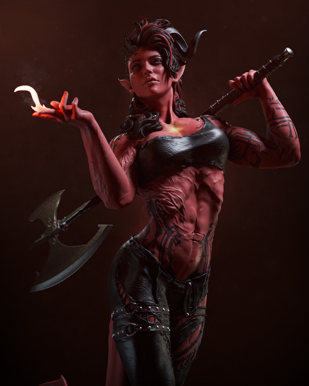 Karlach 1/12 Scale Statue 3D Printed Unpainted