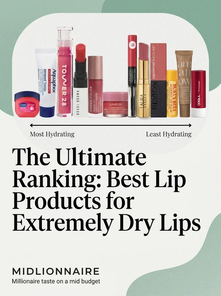 Kiss dry lips goodbye for good 👄 We thoroughly tested 12 popular lip products and ranked them based on their hydration power 🔗 Click the link in bio for full details!⁠
⁠
🤍 And don't forget to follow for more product recommendations!⁠
⁠
Featuring @