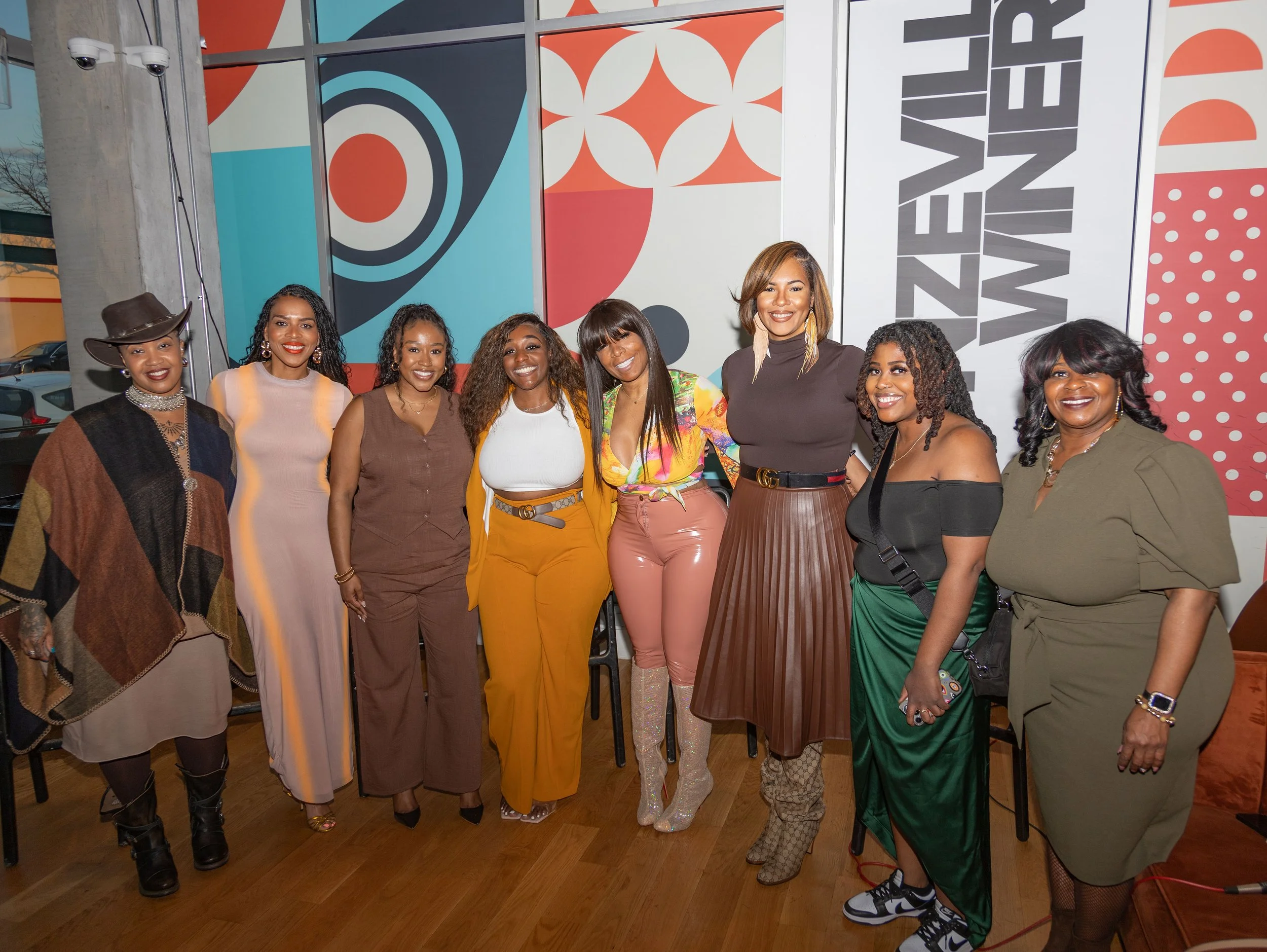 From Left to Right- Tonika Johnson, Aniya Foster, Kimaya Davis- Stovall, Tiffany Shanta White, Peytyn Wilburn, Ald. Stephanie Coleman, Briana Tomlinson and Evelyn Coleman
