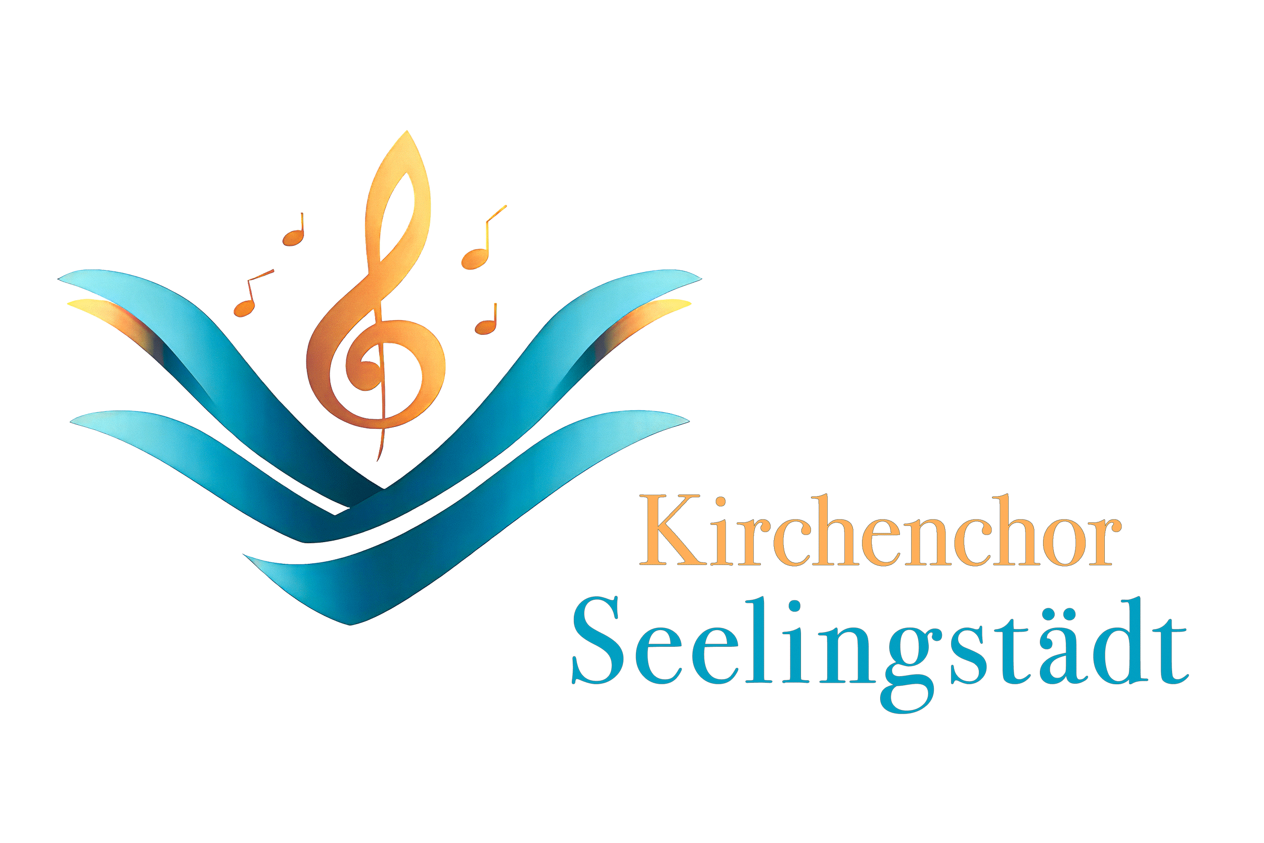 Logo design for Kirchenchor Seelingstädt featuring stylized musical symbol and wave elements, visual identity by Jerre Maier.