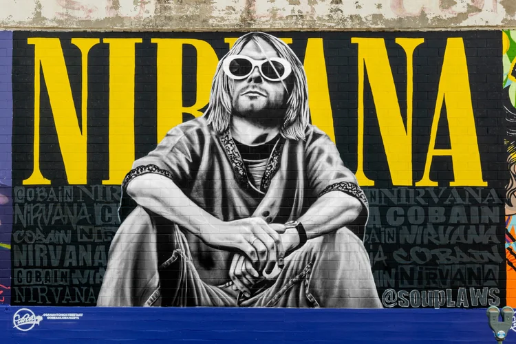 Kurt Cobain Nirvana Mural at San Antonio Street Art | SOUPE LLC
