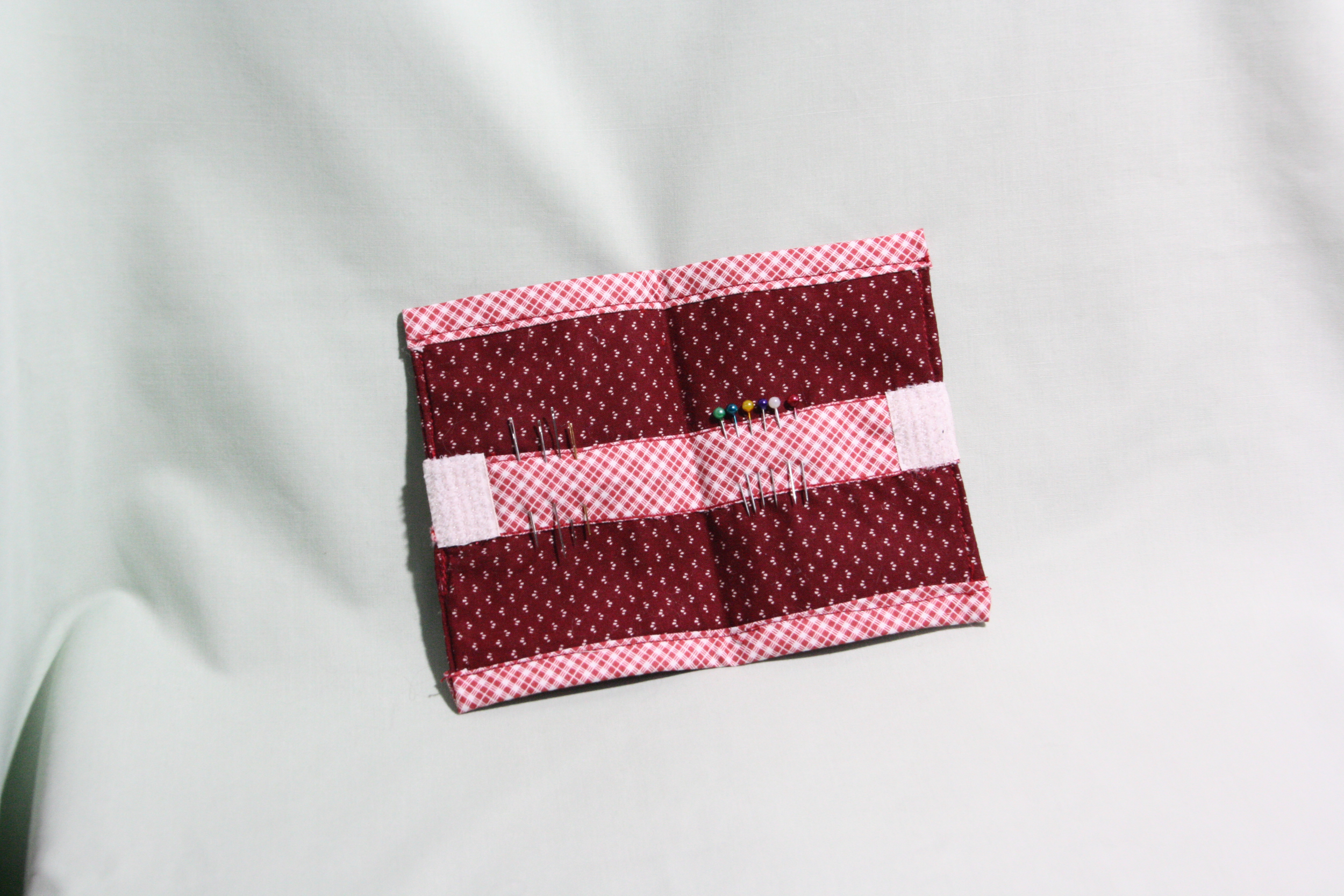 Red Plaid  Needle Book