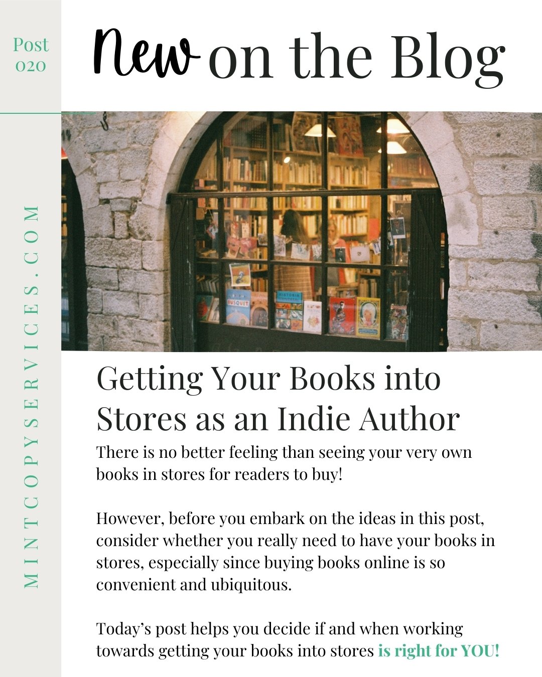 While you&rsquo;re considering this, remember that no decision in this regard is permanent. You might decide now is the perfect time in your bookish business to embark on this endeavor. Or, you might wait another year or so. 

Regardless of your deci