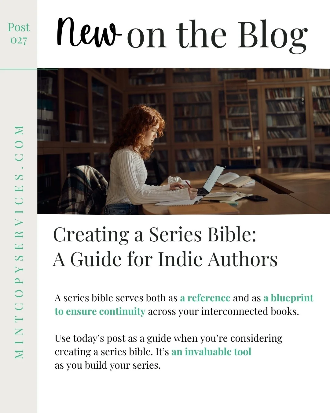 If you&rsquo;re overwhelmed by the mere THOUGHT of creating a series bible, this could be a perfect job for an author personal assistant (PA)!

Not sure what you need? Let&rsquo;s chat and plot next steps together!

Link in bio to read the full post 