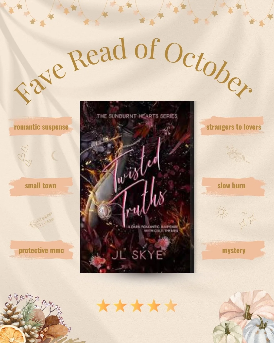 Even though I preordered Twisted Truths by JL Skye as soon as it was available, I didn&rsquo;t get to this treat until October.

And it turned out to be the perfect read for this time of year: when you want to curl up in a blanket and get lost in a b