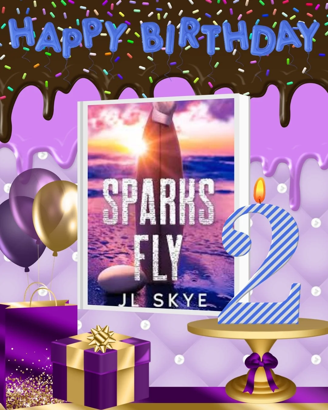 Happy 2nd birthday to Sparks Fly by JL Skye!

Sparks Fly is book 3 of 4 in the Blue Haven University series. While it can be read as a standalone, it packs such a gorgeous emotional punch when the series is read in order. Plus, doing so allows for tr