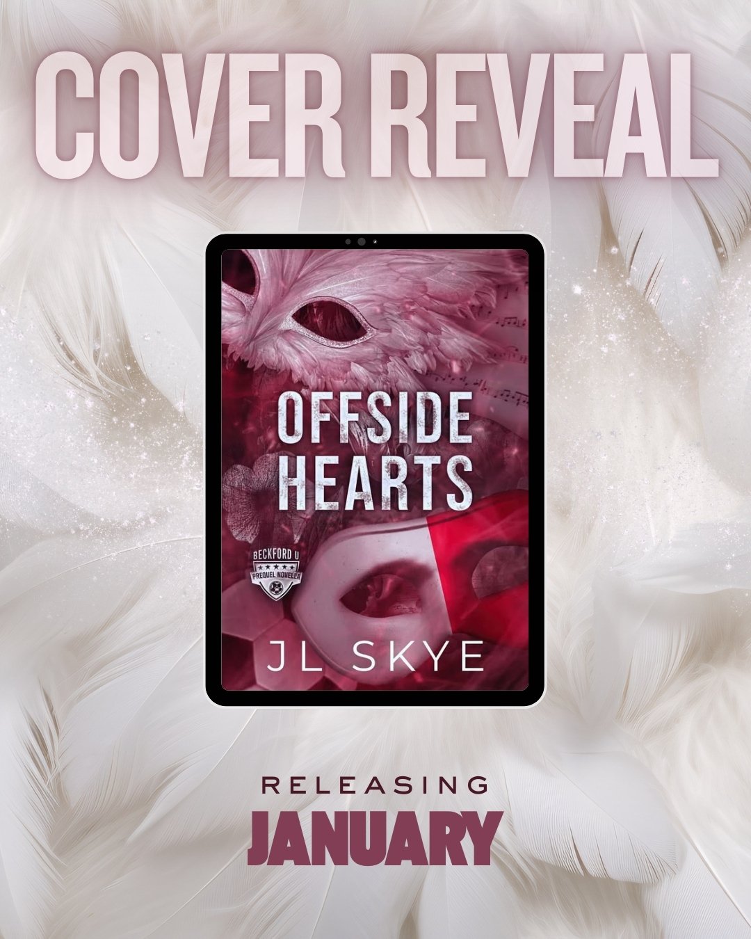 🥅 OFFSIDE HEARTS COVER REVEAL 🥅

The prequel novella for JL Skye's new series, Beckford U, is here!

Stay tuned for more reveals to come this week, including the blurb, tropes and preorder info!