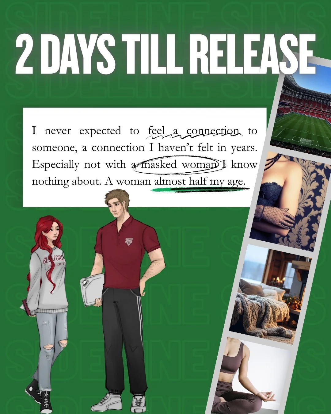 Sideline Sins is available for preorder now and is filled with all of the gorgeous forbidden love tropes! From the first line, JL Skye will have you rooting for Leni and Ethan!

BLURB:
Leni Hart is no stranger to sexual betrayal. But she&rsquo;s work