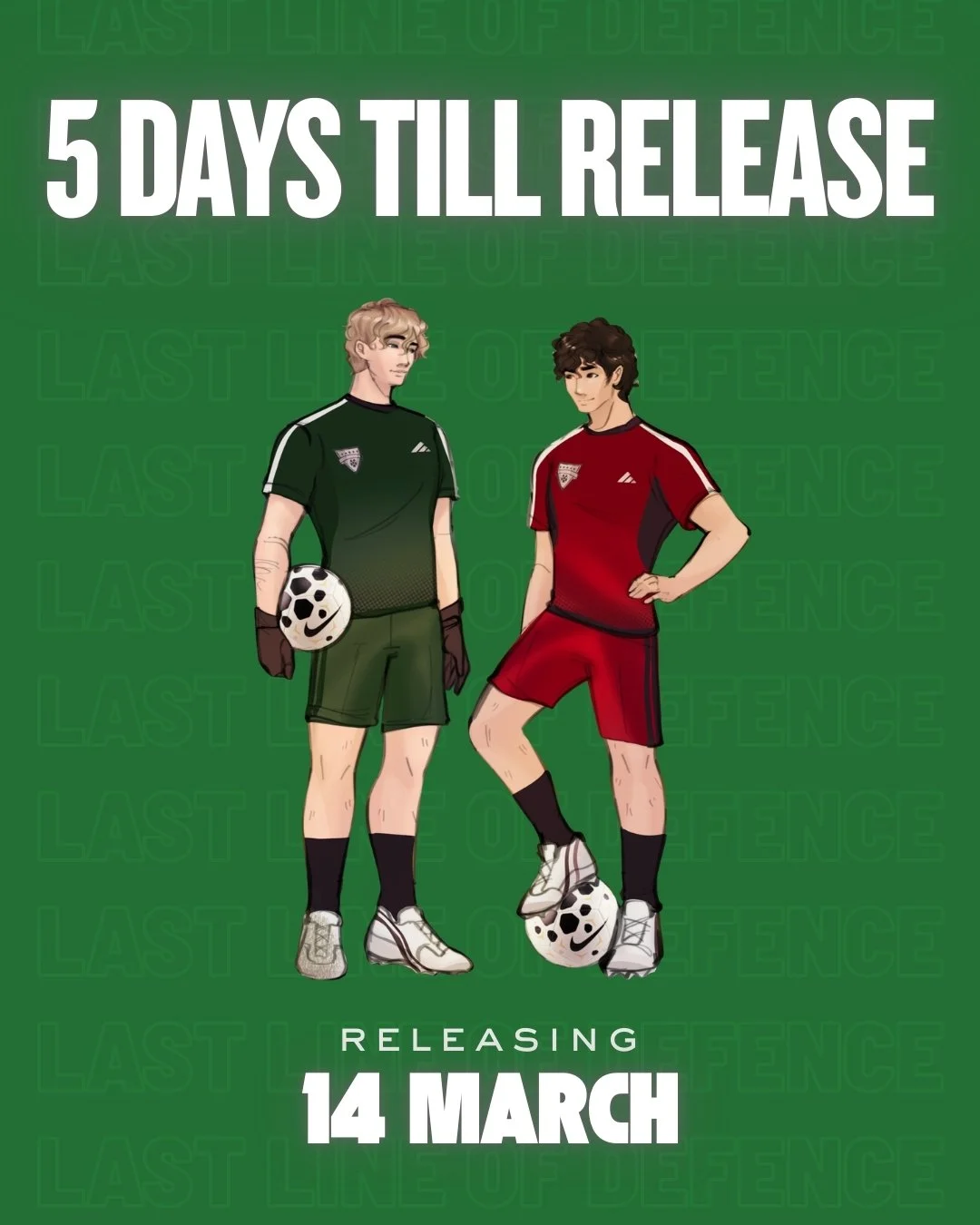 Meet Zac and Noah in just 5 days with the release of Last Line of Defence by JL Skye!

"As the team heads out onto the pitch, I promise myself I&rsquo;ll show him how I can be a professional and leave all the off-field drama out of the game. It&