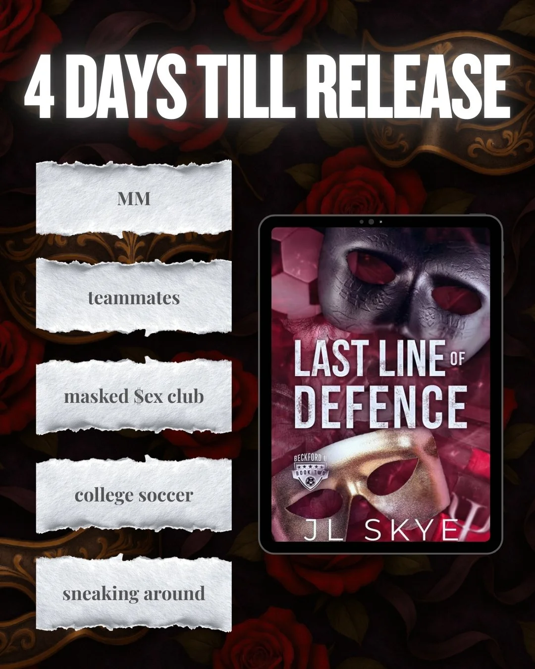 Maybe life is messier than I&rsquo;d like it to be, but I&rsquo;ve got a new friendship with Noah, a scorching secret romance, and the space to figure out what I want. What more can a guy ask for? - Zac, Last Line of Defence by JL Skye

BLURB:
From t