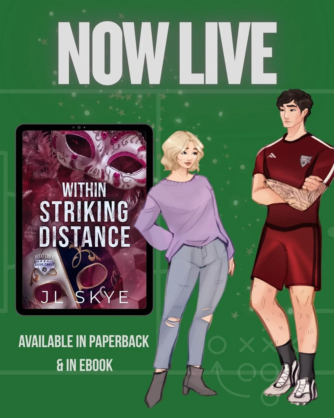 Happy release day to JL Skye and to Within Striking Distance!

BLURB:
Eighteen months after escaping a violent marriage, Juliet Beaumont has one priority&mdash;protecting her daughter, Tinsley. Love isn&rsquo;t on her agenda. Until a reckless kiss wi