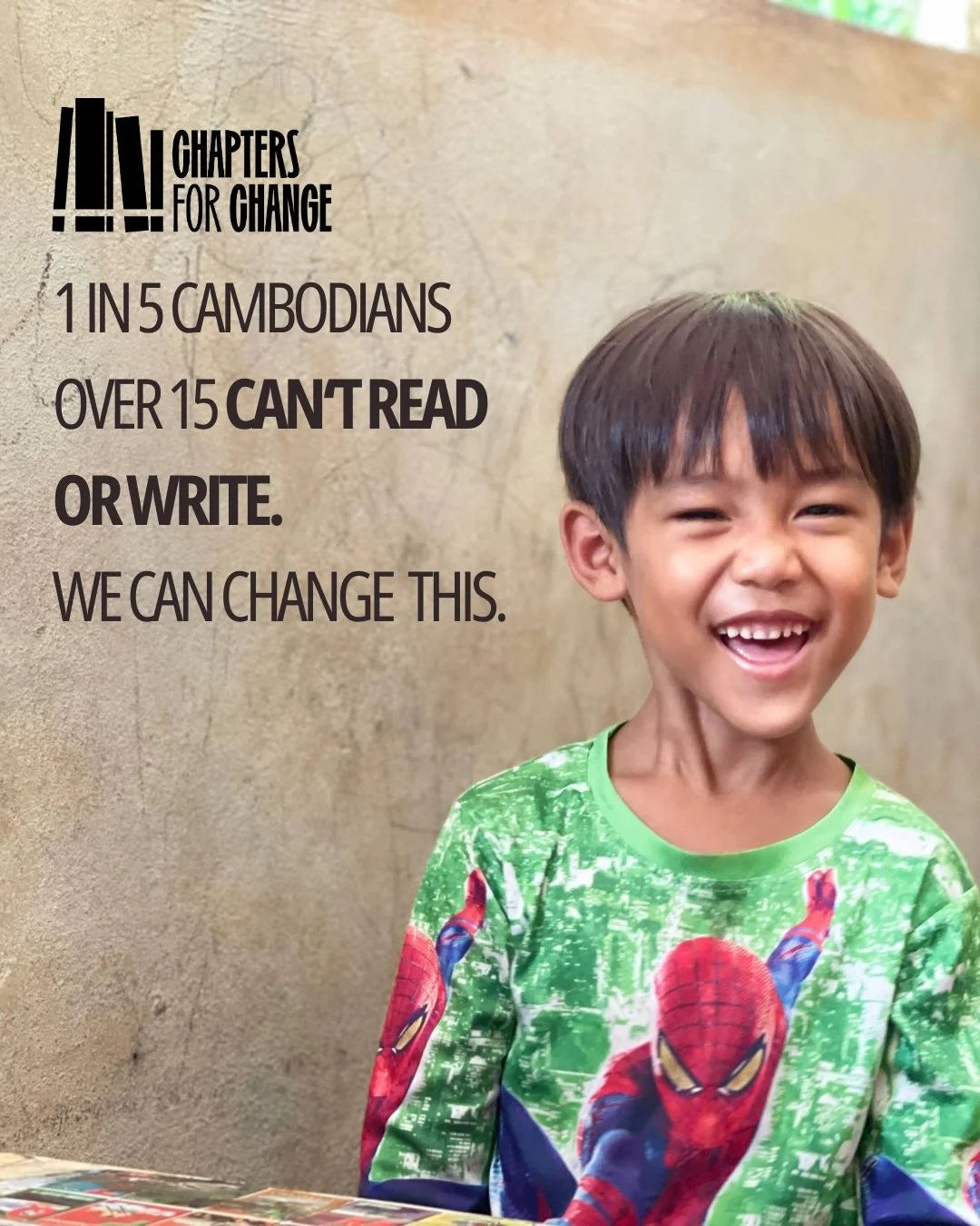 In just one month, I&rsquo;m taking part in the @chaptersforchangeau readathon. Together, we will read and raise funds for local literacy programs in Siem Reap.

Please consider helping to eradicate this statistic by making a donation via the link in