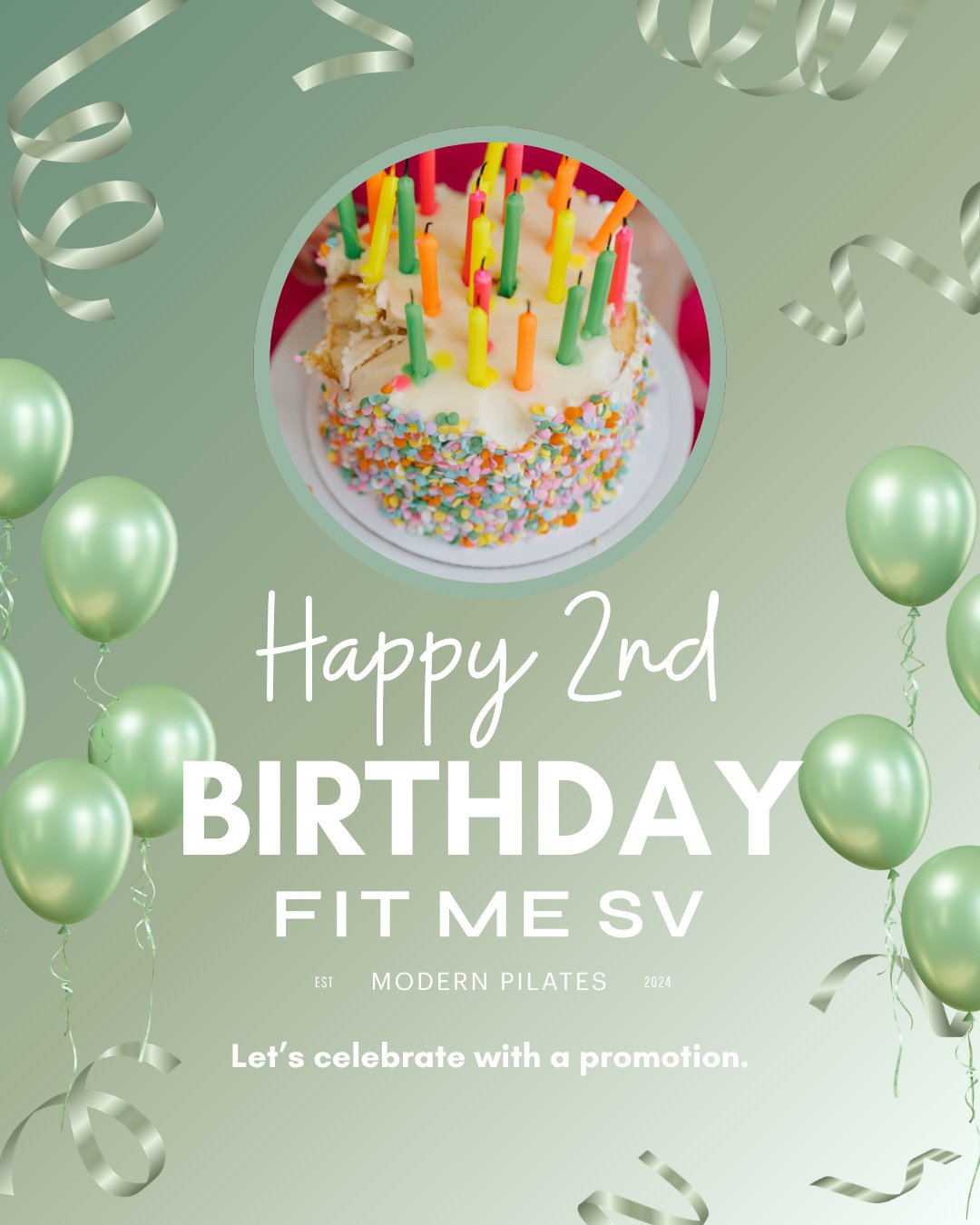 FIT ME IS 2 🥹🎂⁠
⁠
Two years ago today, we taught our very first class with our very first clients.⁠
⁠
Fun fact: one of those first clients was @smpdeming. Today, she&rsquo;s one of our instructors 🥲 She fell in love with Pilates at Fit Me, got cer